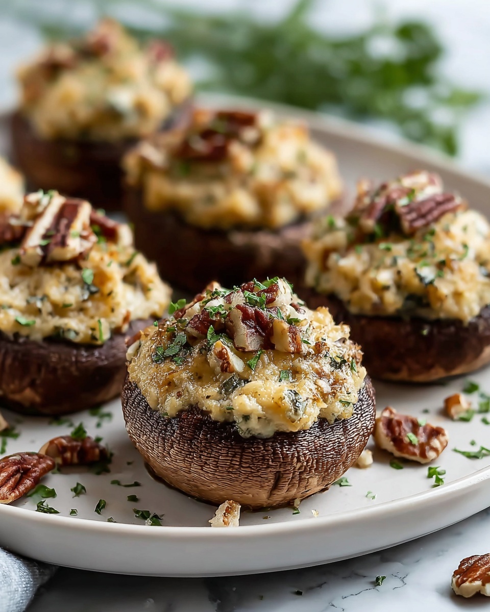 Easy Pecan Stuffed Mushrooms That Are Kid-Friendly and Flavor-Packed Recipe - Recipe Image