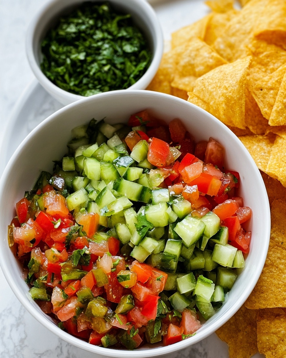 Quick Pickle De Gallo with Tortilla Chips Recipe - Recipe Image