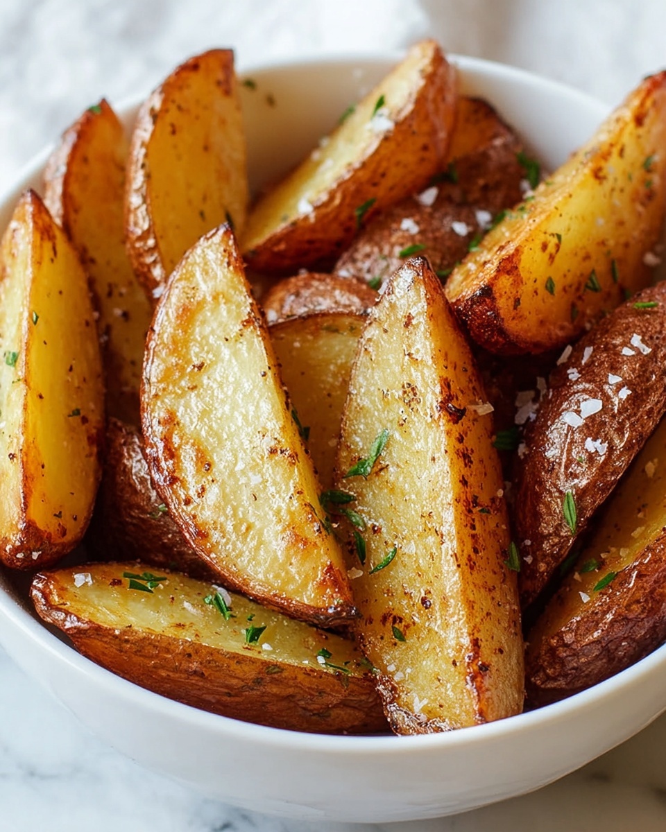 Crispy Homemade Baked Potato Wedges Recipe - Recipe Image