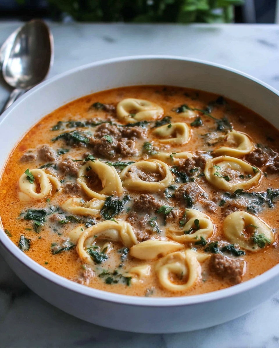 Creamy Homemade Tortellini Soup Recipe - Recipe Image