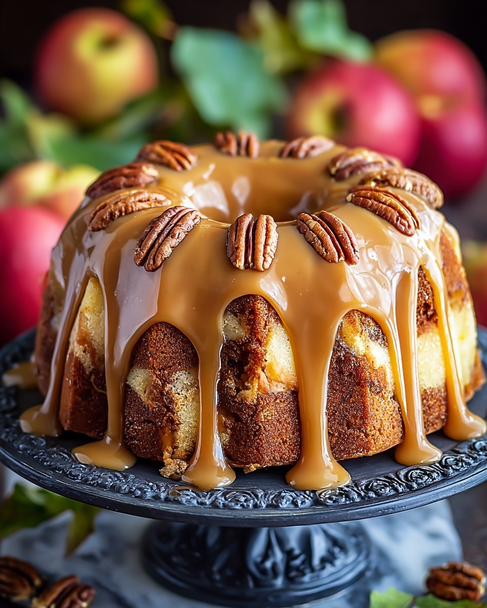 Mom’s Apple Walnut Cake with Caramel Glaze Recipe - Recipe Image