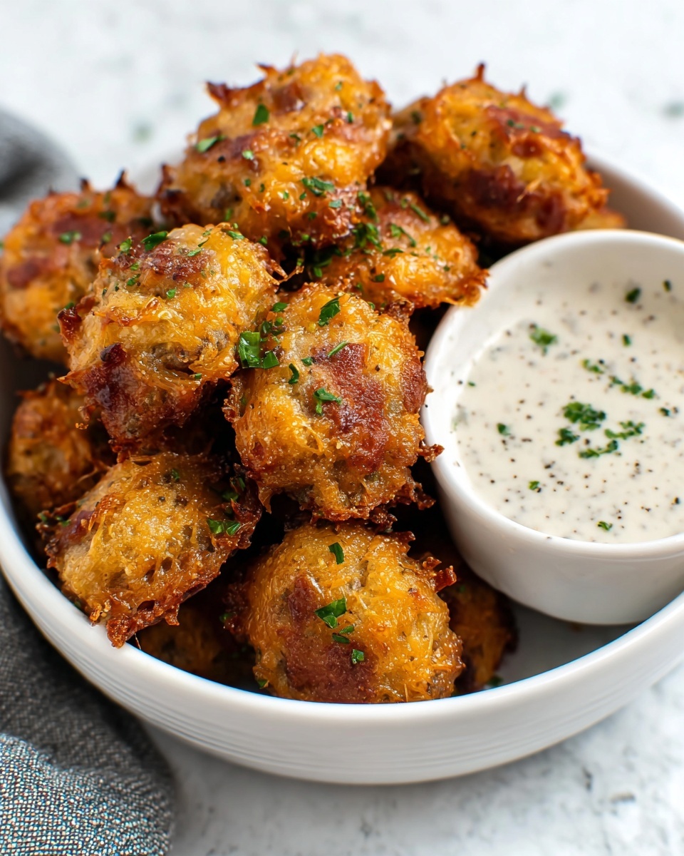 Creole Sausage Balls with Remoulade Dipping Sauce Recipe - Recipe Image
