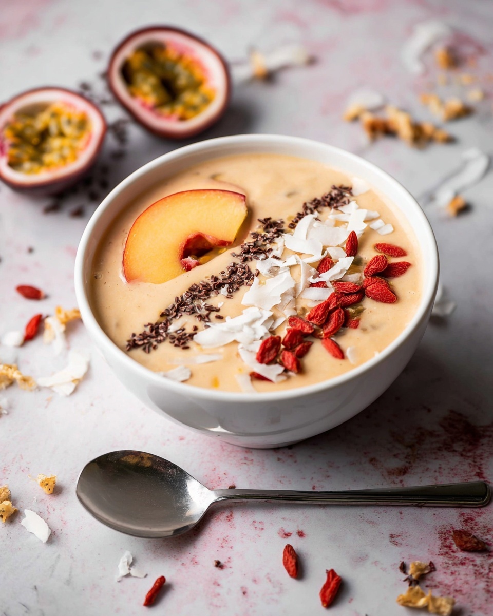 Peach and Passion Fruit Smoothie Bowl Recipe - Recipe Image