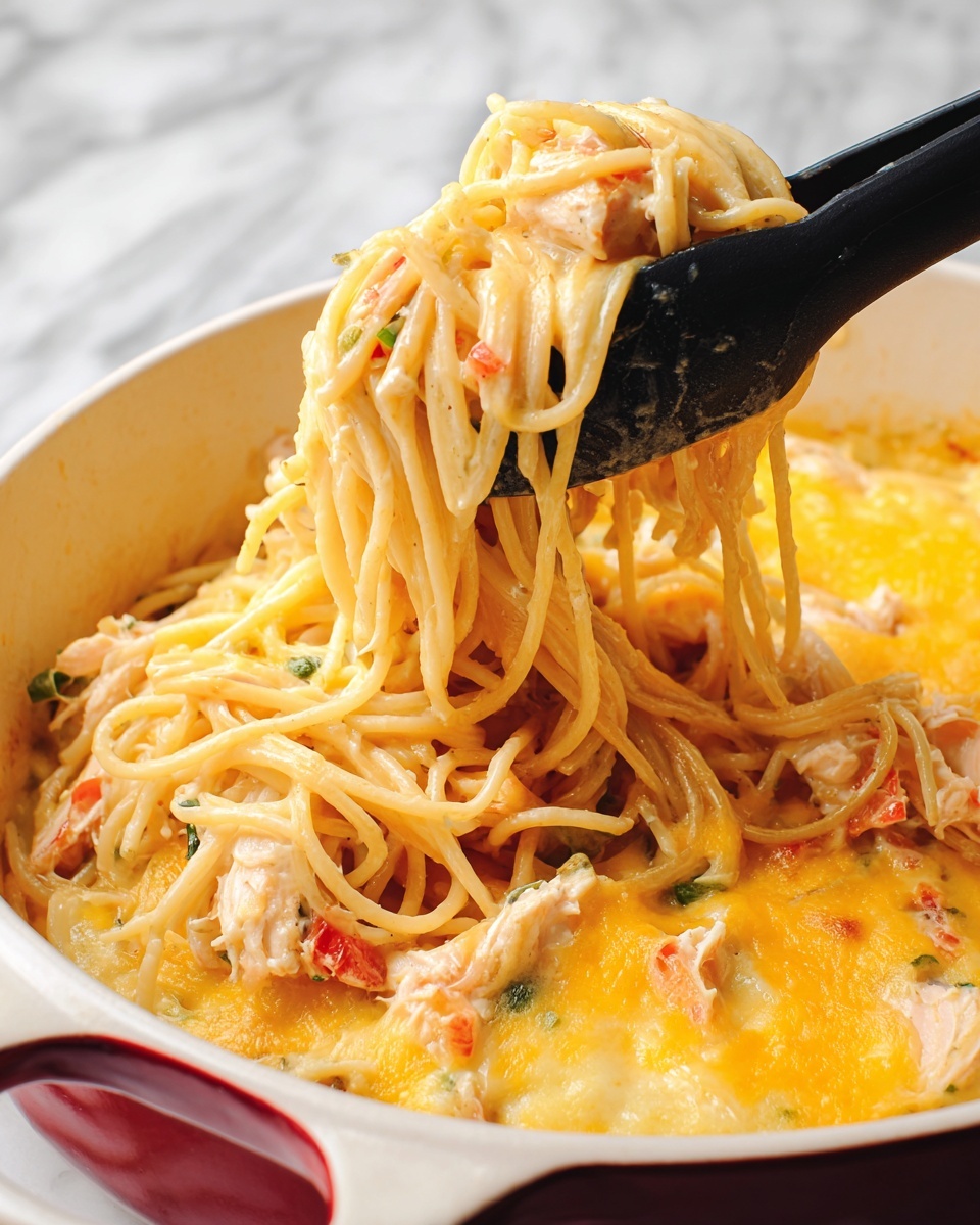 Creamy Chicken Spaghetti Casserole Recipe - Recipe Image