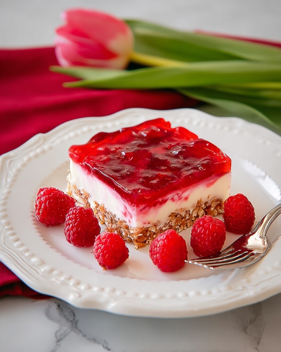 Raspberry Pretzel Jello Recipe - Recipe Image
