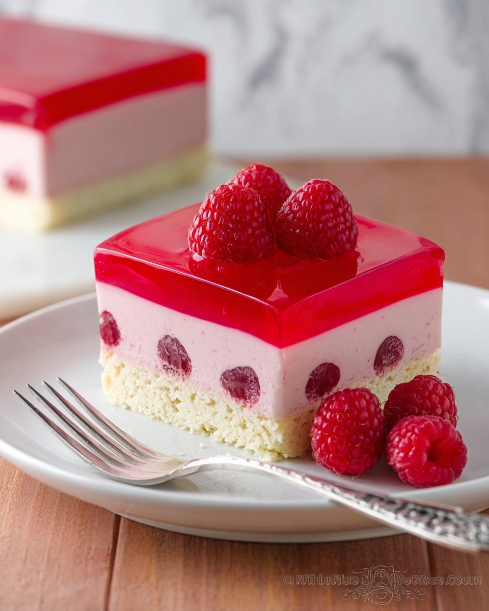 Raspberry Jello Cake Recipe - Recipe Image