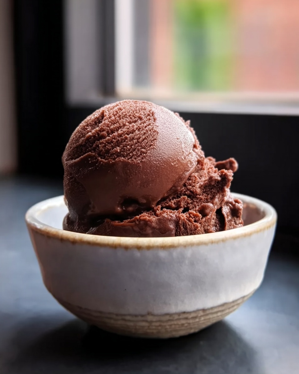 Decadent Yet Light Chocolate Sorbet Recipe - Recipe Image