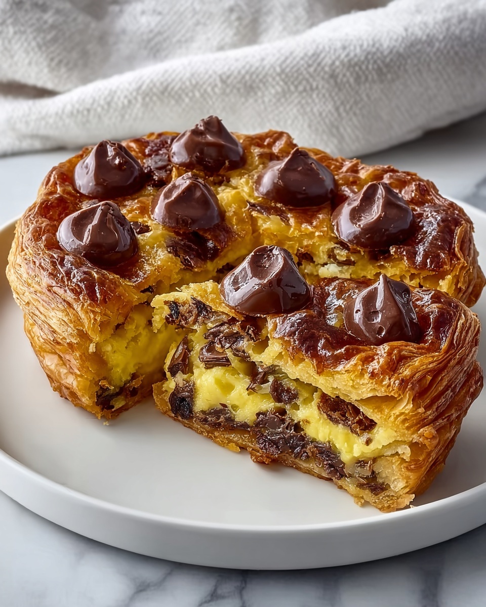 Decadent Chocolate Croissant Breakfast Bake Recipe - Recipe Image