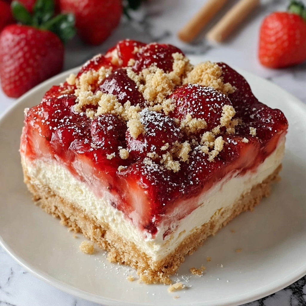 Strawberry Cheesecake Crumb Bars Recipe - Recipe Image