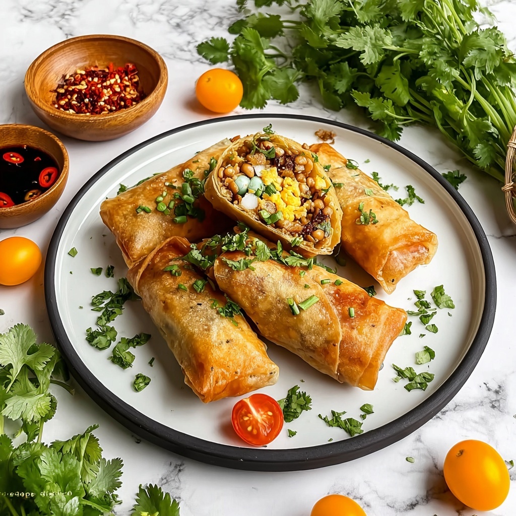 Crispy Oven Baked Egg Rolls Recipe - Recipe Image