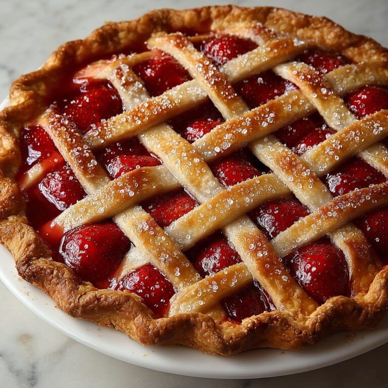 Rustic Sweet Baked Strawberry Pie Recipe
