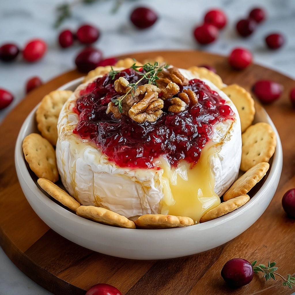 Halloween Bloody Baked Brie Recipe - Recipe Image