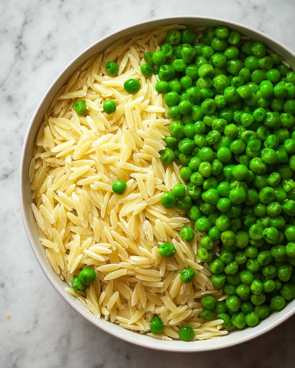 Creamy Parmesan Orzo with Peas Recipe - Recipe Image