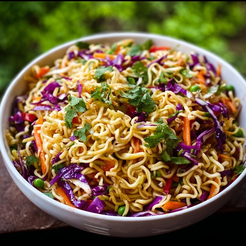 Crunchy Asian Ramen Noodle Salad Recipe - Recipe Image