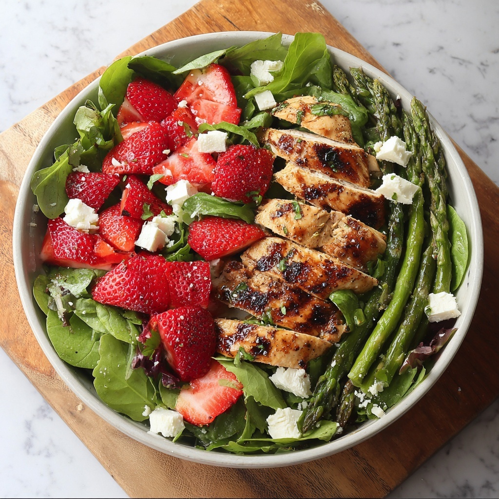 Strawberry Chicken Salad with Mint & Goat Cheese Recipe - Recipe Image