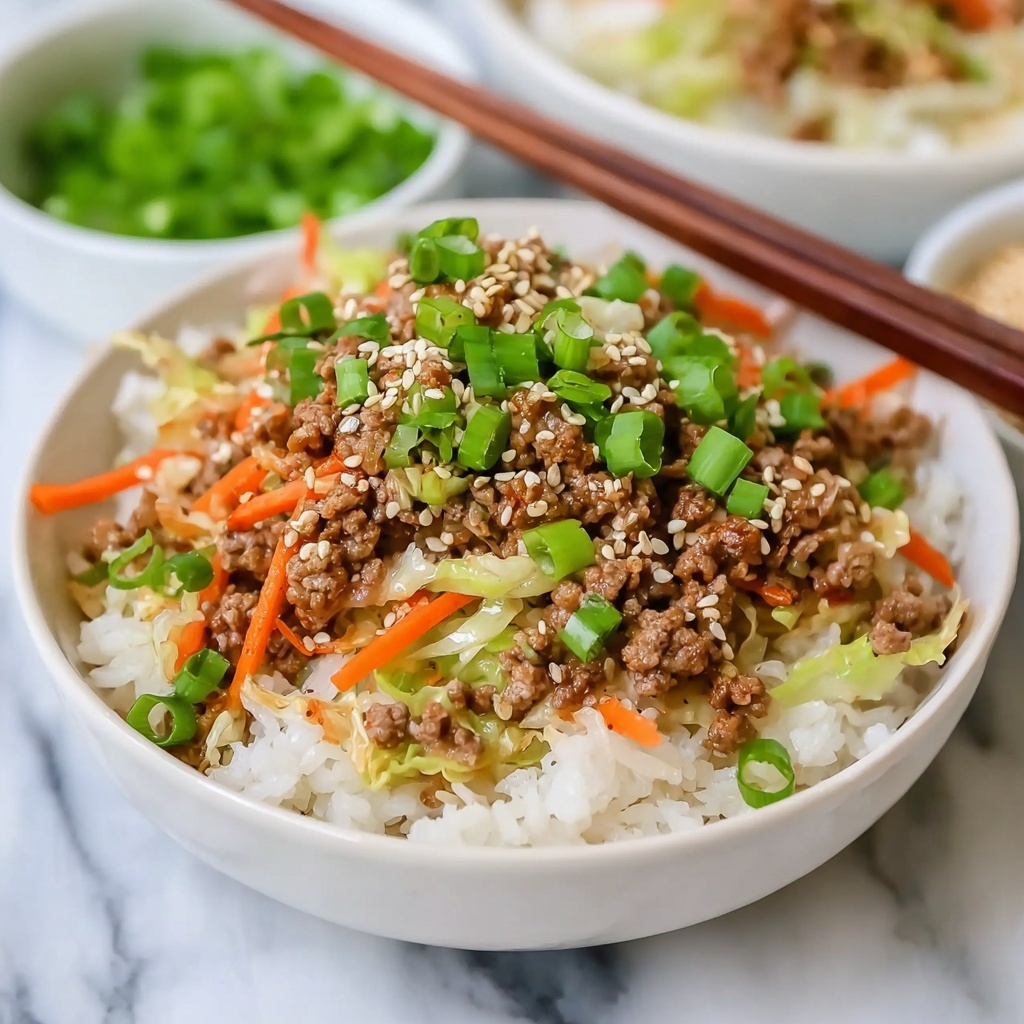 Easy Asian Ground Beef and Cabbage Stir Fry Recipe - Recipe Image