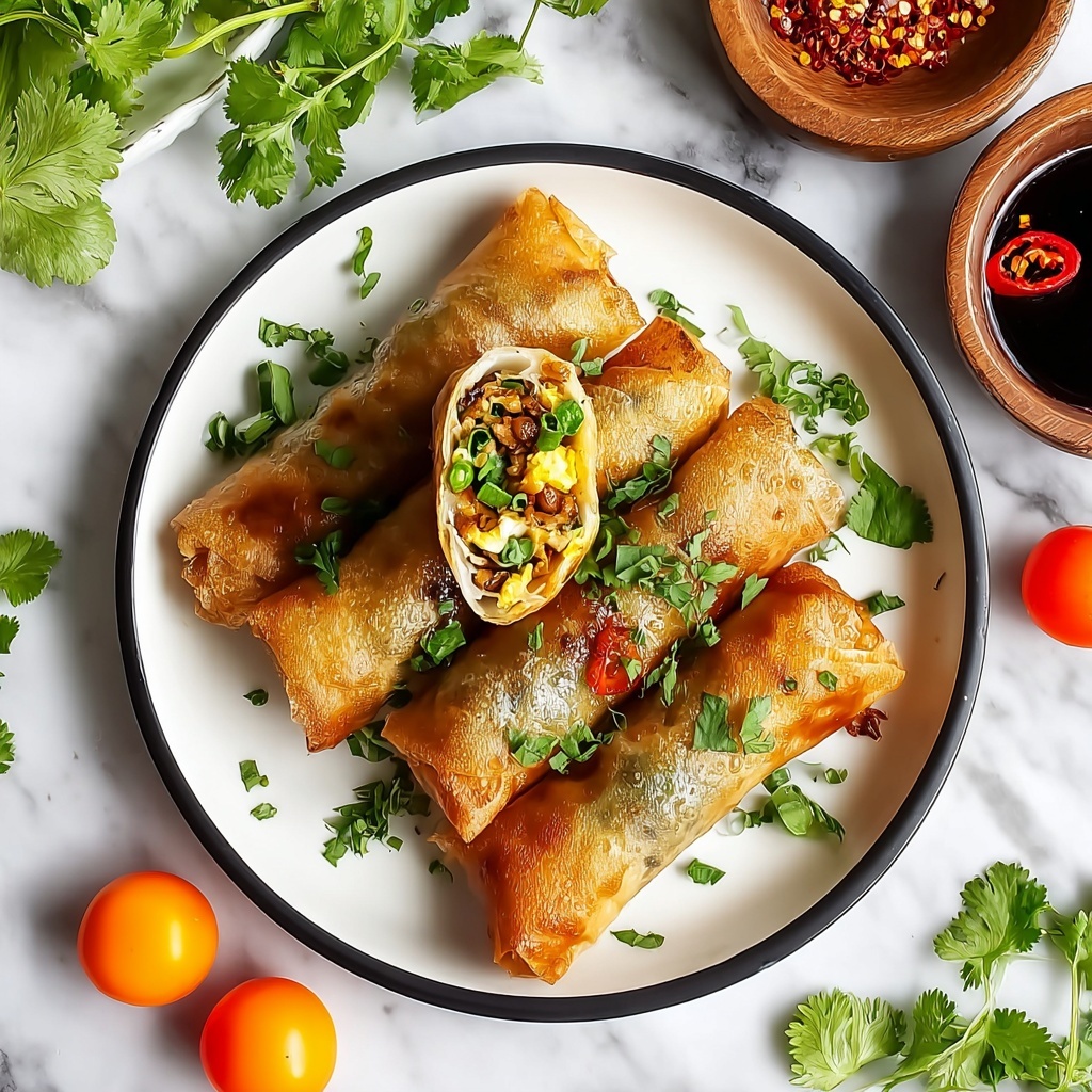 Crispy Oven Baked Egg Rolls Recipe - Recipe Image
