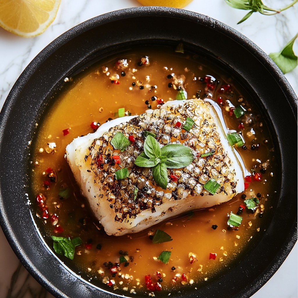 Oven-Baked Chilean Sea Bass with Lemon, Garlic, and Parsley Recipe - Recipe Image