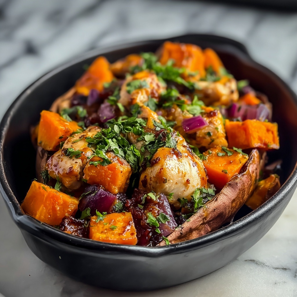 BBQ Chicken Stuffed Sweet Potatoes Recipe - Recipe Image