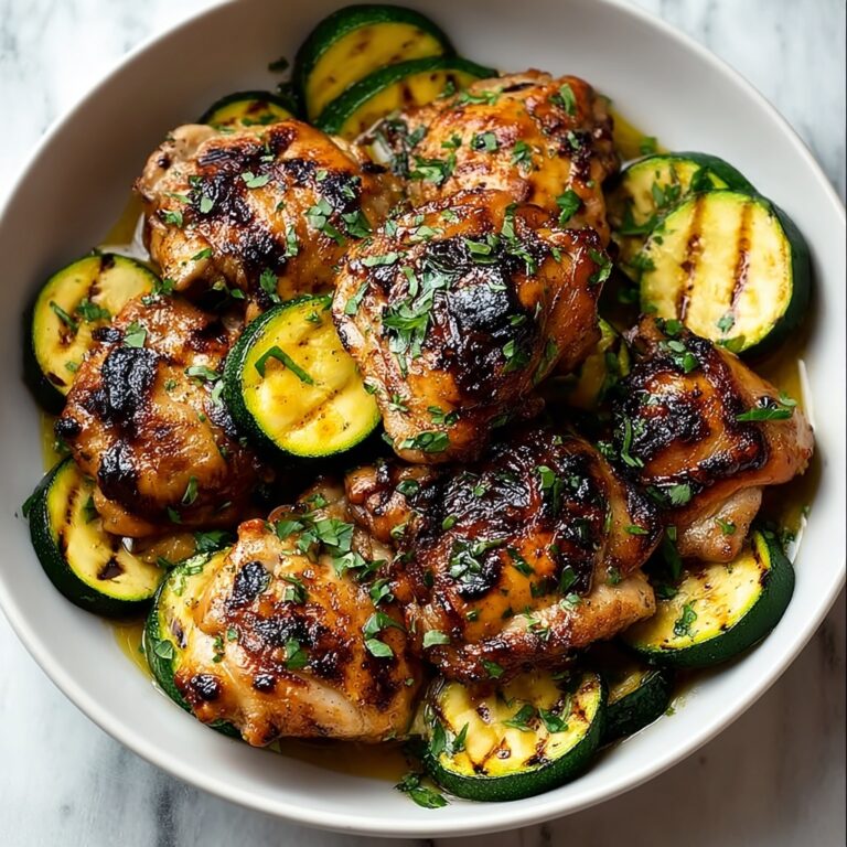 Asado Chicken Thighs with Lemon Zucchini Skillet Recipe