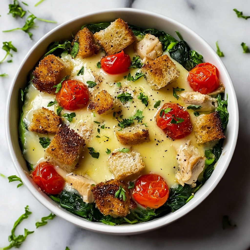 Chicken Caesar Salad with Homemade Croutons Recipe - Recipe Image