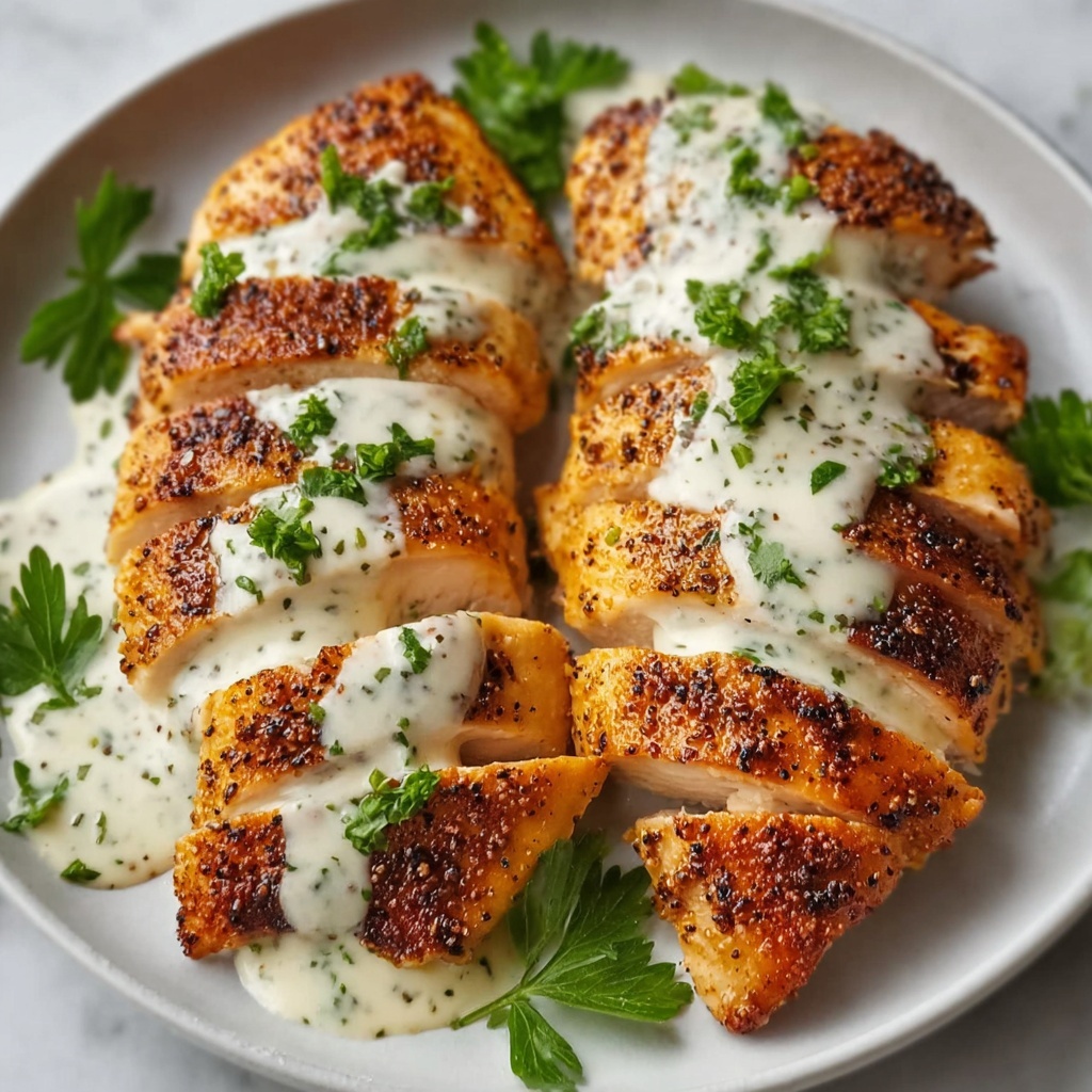 Juicy Baked Caesar Chicken with Parmesan Sauce Recipe - Recipe Image