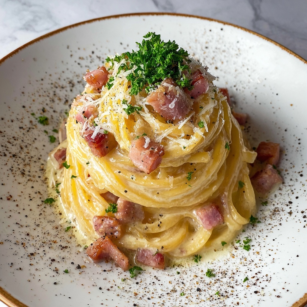 Creamy Bacon Carbonara Pasta Recipe - Recipe Image