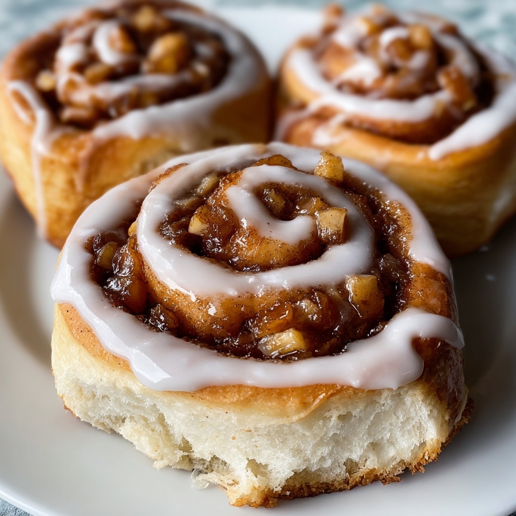 Apple Cinnamon Rolls with Vanilla Glaze Recipe - Recipe Image