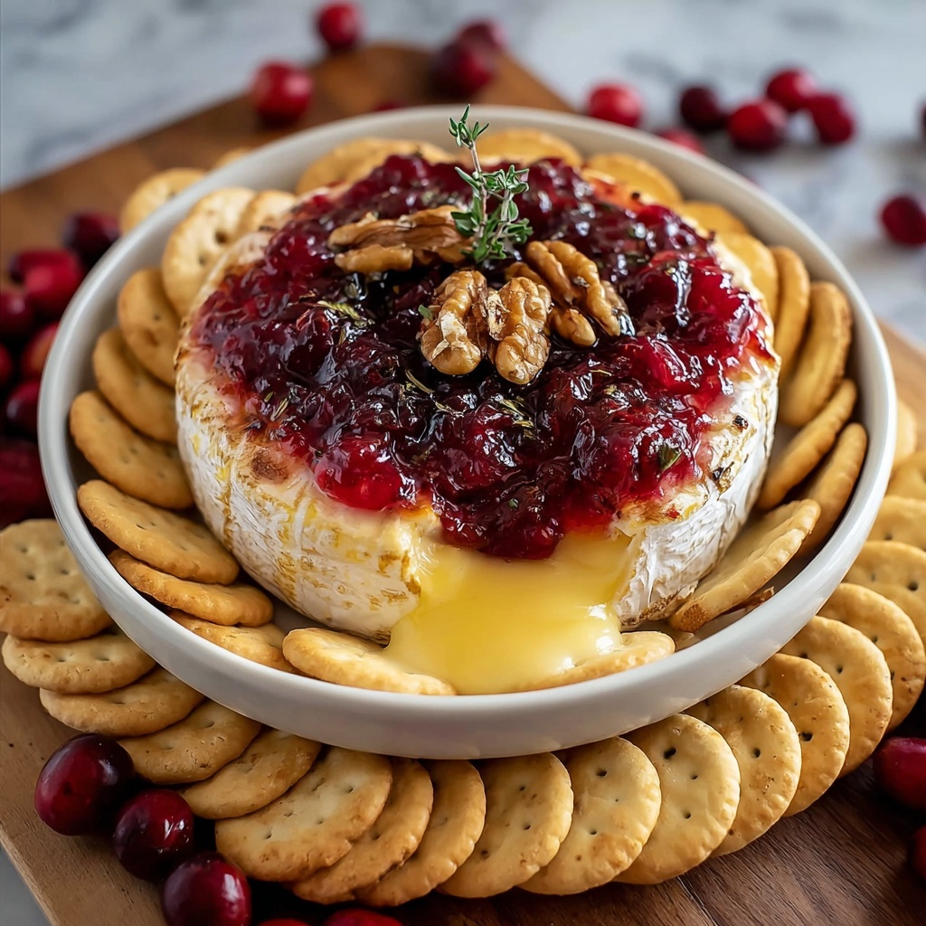 Halloween Bloody Baked Brie Recipe - Recipe Image