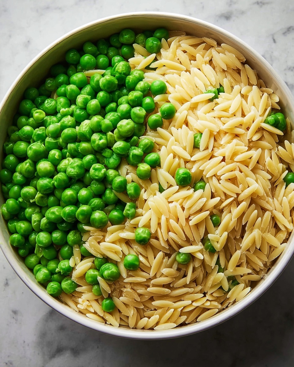 Creamy Parmesan Orzo with Peas Recipe - Recipe Image