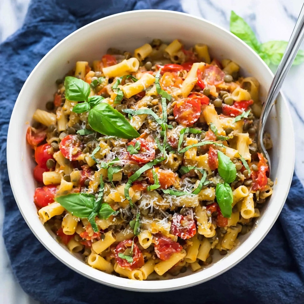 One Pot Lentil Pasta: A Quick and Nutritious Meal Recipe - Recipe Image
