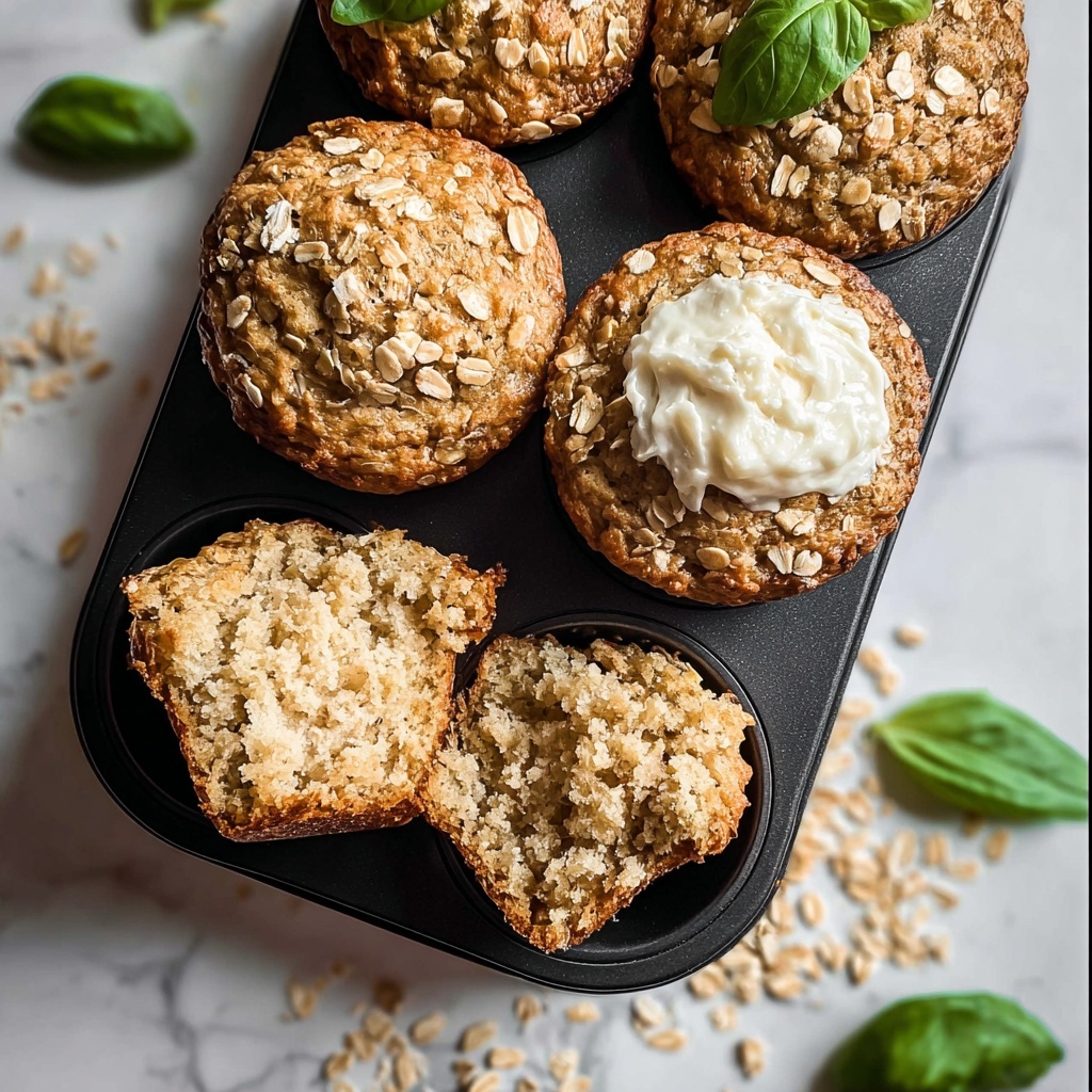 Fluffy Cottage Cheese Oatmeal Muffins Recipe - Recipe Image