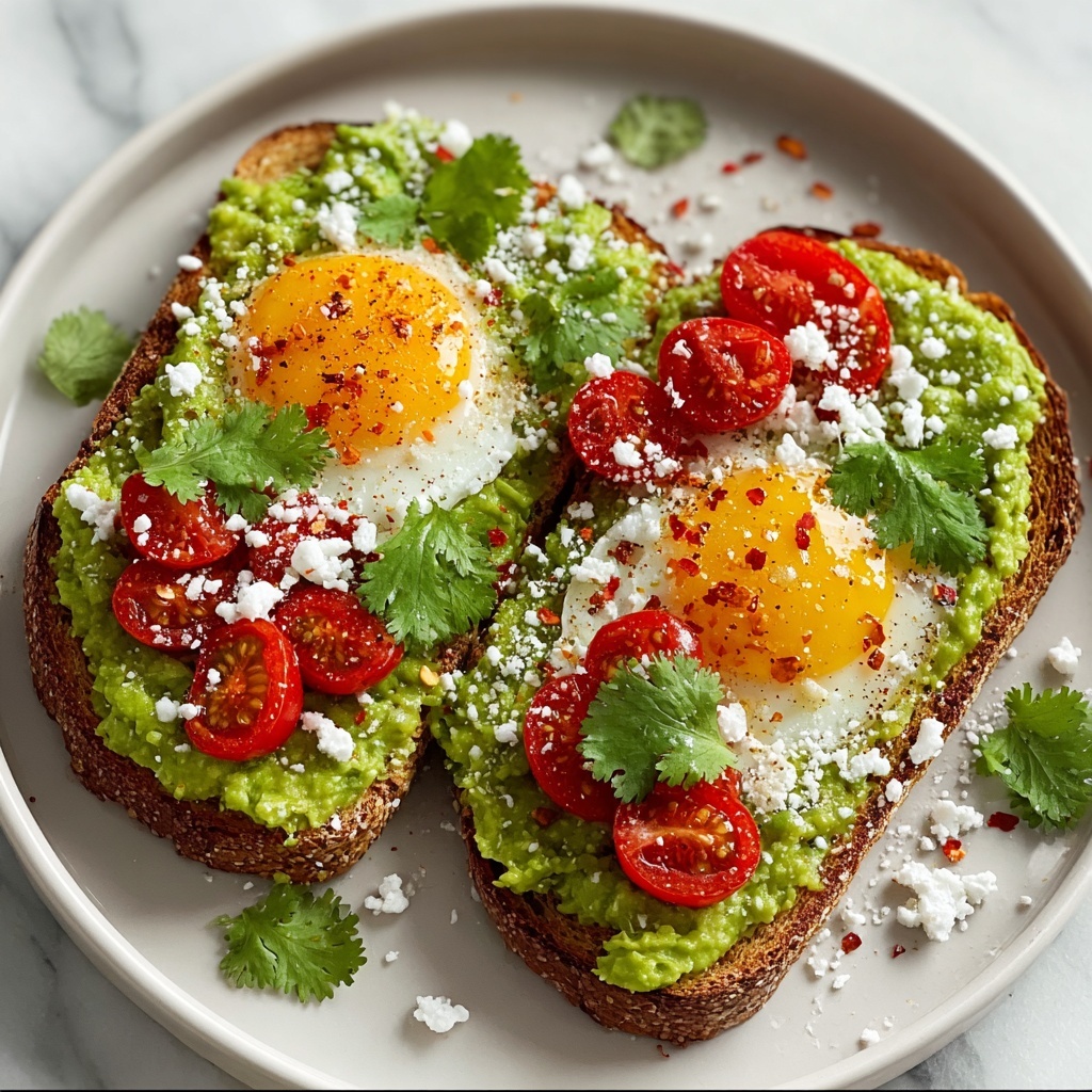 Creamy Spicy Avocado Toast Recipe - Recipe Image
