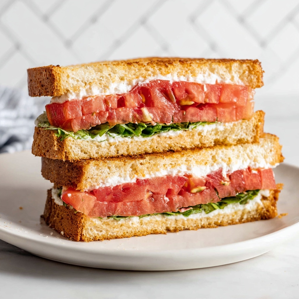 Tomato Sandwich with Microgreens and Mayonnaise Recipe - Recipe Image
