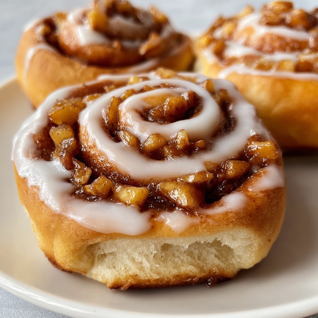 Apple Cinnamon Rolls with Vanilla Glaze Recipe - Recipe Image
