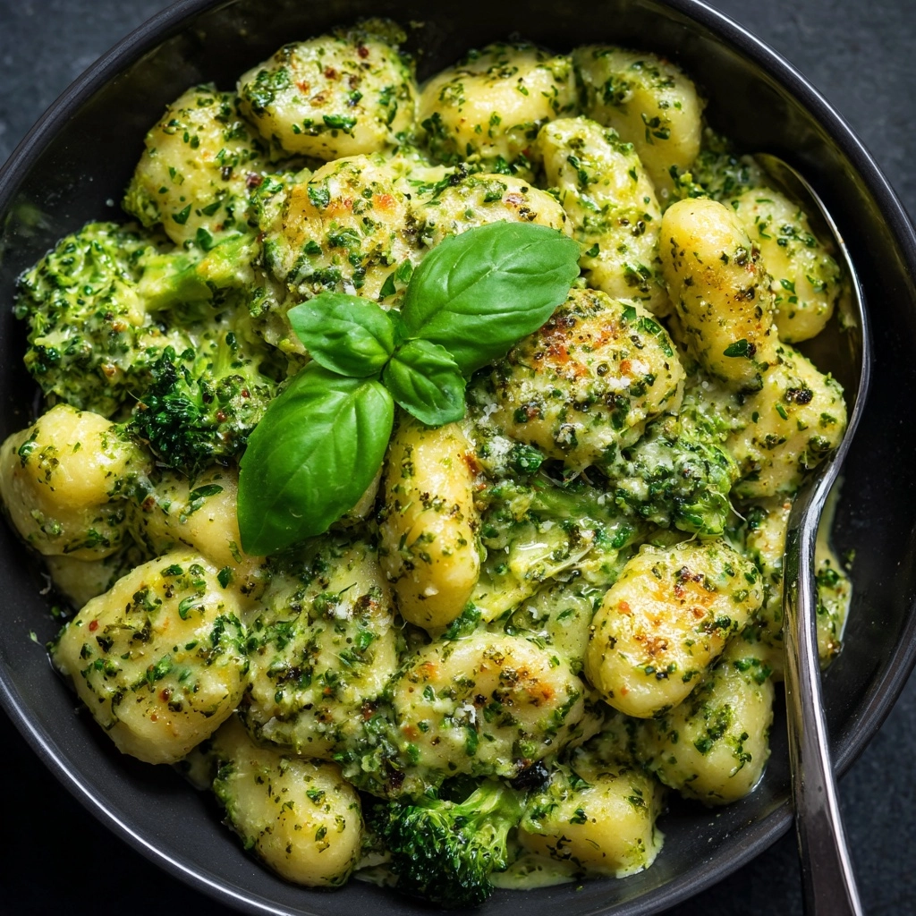 Creamy Lemon Pesto Gnocchi with Broccoli Recipe - Recipe Image