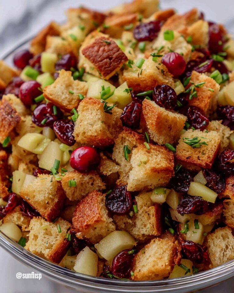 Sausage, Apple, and Cranberry Stuffing Recipe