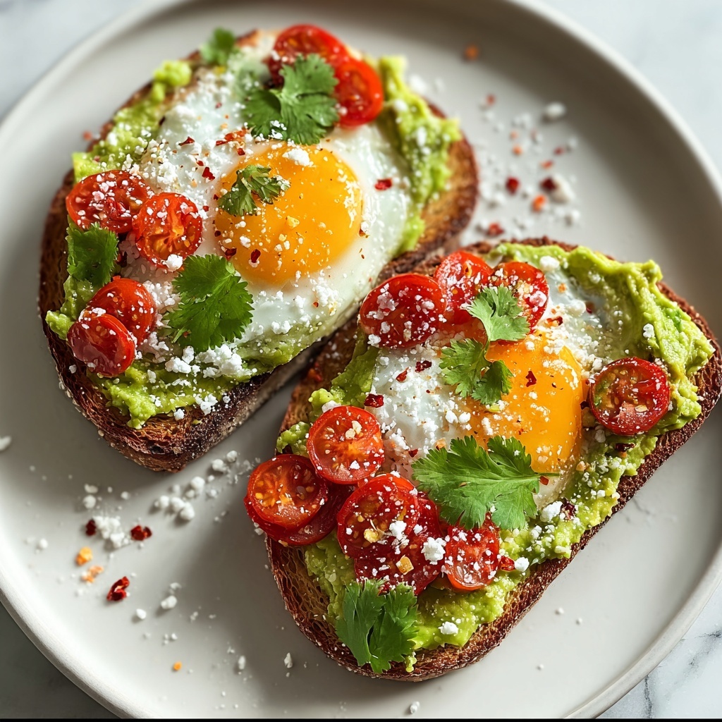 Creamy Spicy Avocado Toast Recipe - Recipe Image