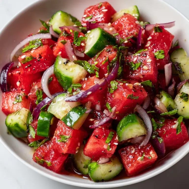 The Ultimate Watermelon Cucumber Salad for Hot Summer Days Recipe