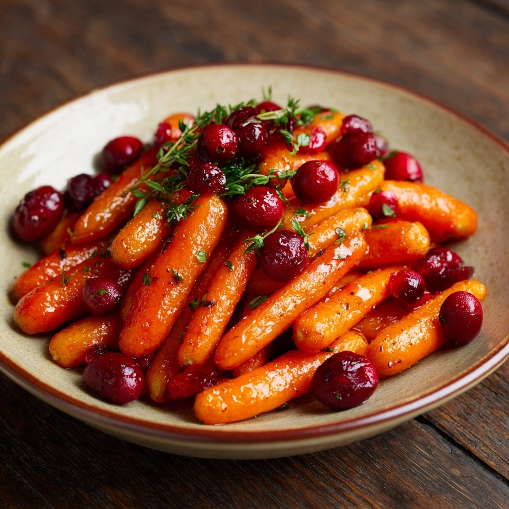 Maple Roasted Carrots with Cranberries Recipe - Recipe Image