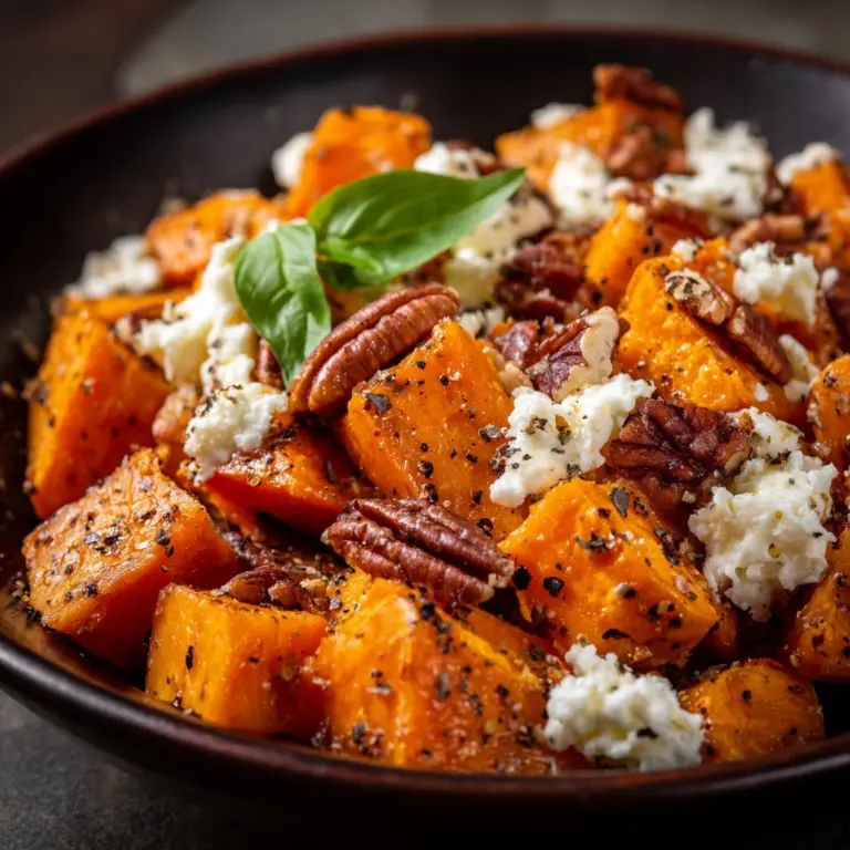 Maple Walnut Goat Cheese Roasted Sweet Potatoes Recipe