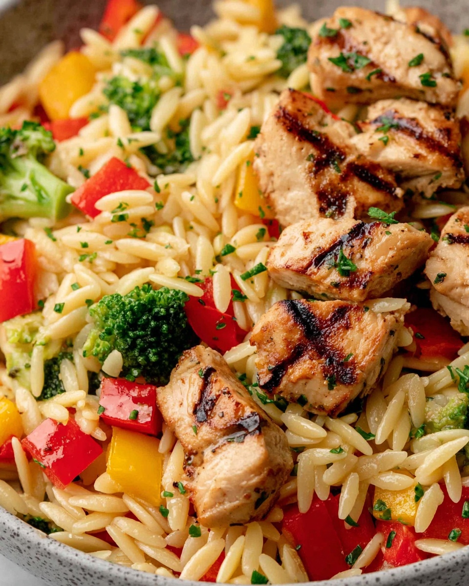 Lemon Chicken & Veggie Orzo Stir Fry Recipe - Recipe Image
