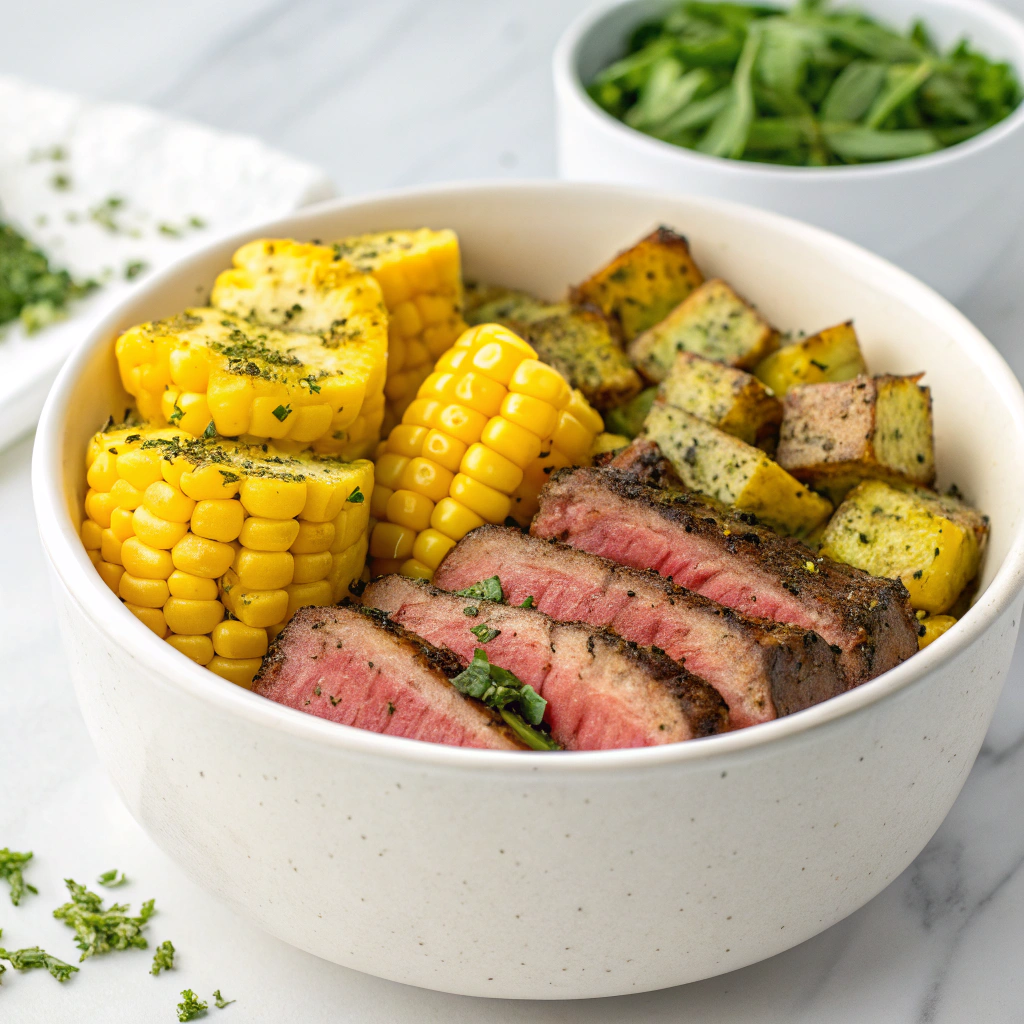 Steak Avocado Corn Bowl Recipe - Recipe Image