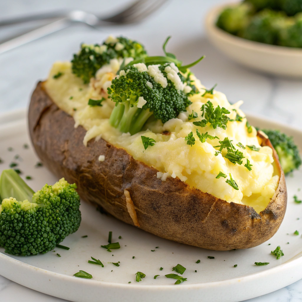 Broccoli Cheese Baked Potatoes Recipe - Recipe Image