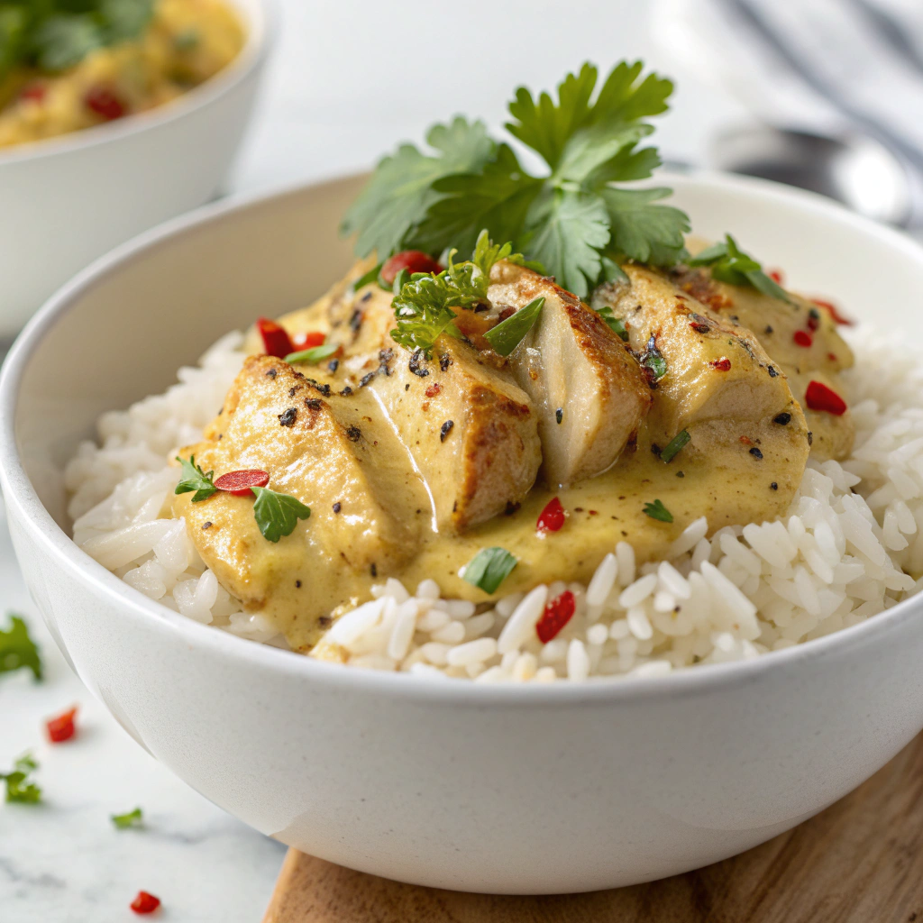 Smothered Chicken and Rice Recipe - Recipe Image