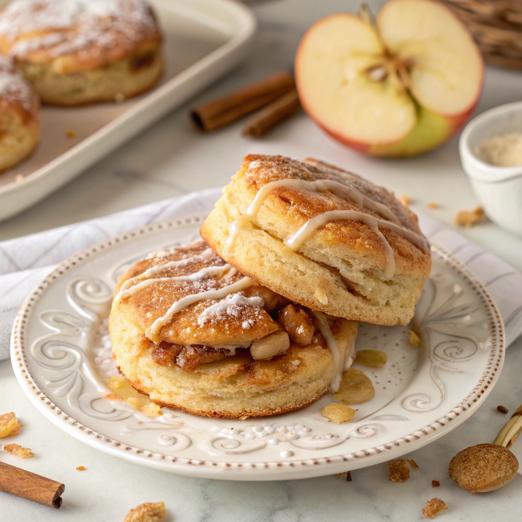 Apple Pie Biscuit Bake with Cinnamon Sugar Drizzle Recipe - Recipe Image