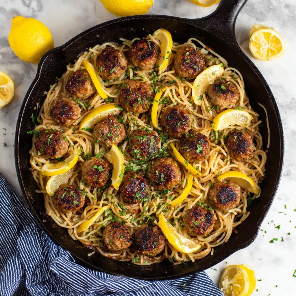 Chicken Piccata Meatballs with Lemon and Capers Recipe - Recipe Image