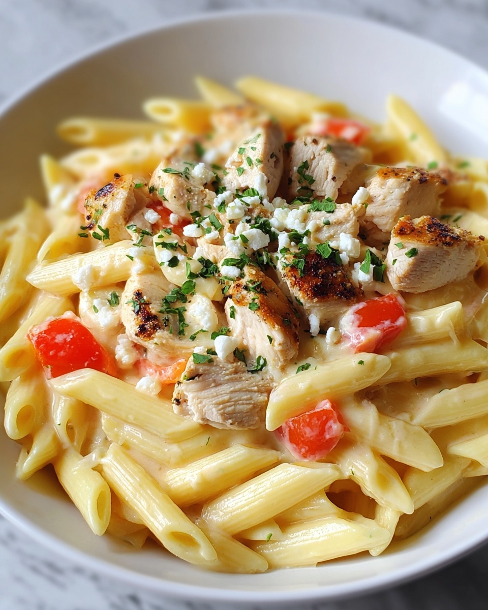 One Pot Taco Chicken Alfredo Pasta Recipe - Recipe Image