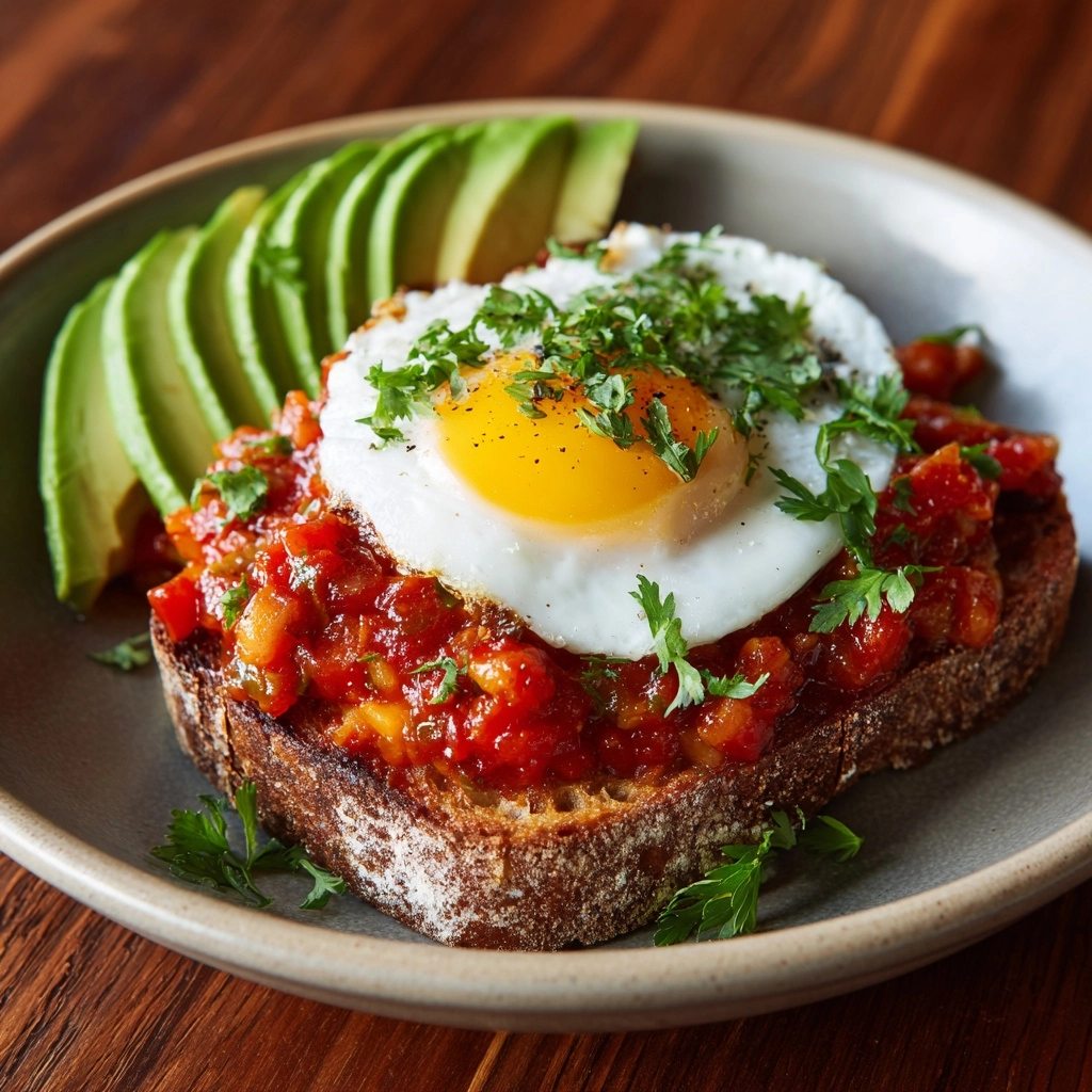 Shakshuka with Feta & Avocado Salad Recipe - Recipe Image