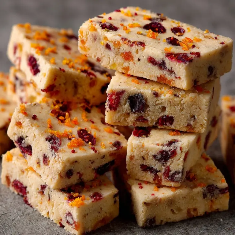 Orange Cranberry Shortbread Cookies Recipe